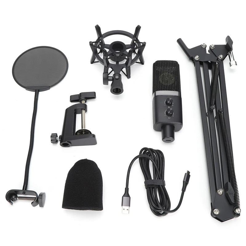 میکروفون کندانسور و پایه لرزشگیر Yanmai MicPro X3 + پاپ فیلتر