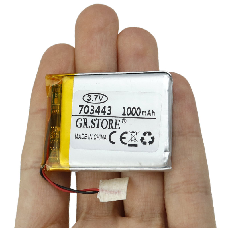 باتری لیتیوم 1000mAh 37*33*6mm 703443