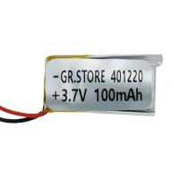 باتری لیتیوم 100mAh 21*11*3mm 401220