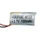 باتری لیتیوم 100mAh 21*11*3mm 401220