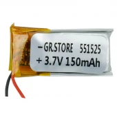 باتری لیتیوم 150mAh 37*12*5mm 551525
