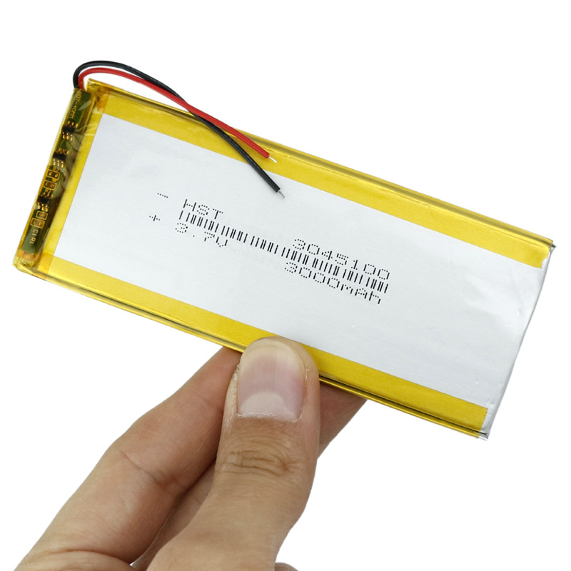 باتری لیتیوم 3000mAh 100*40*2mm 3045100