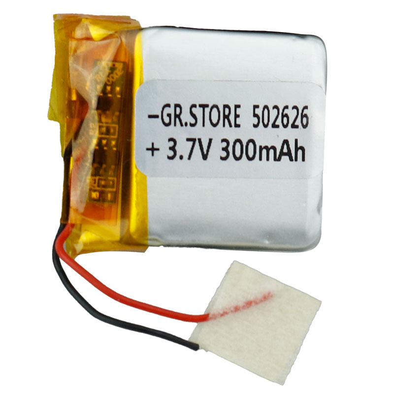 باتری لیتیوم 300mAh 24*24*5mm 502626