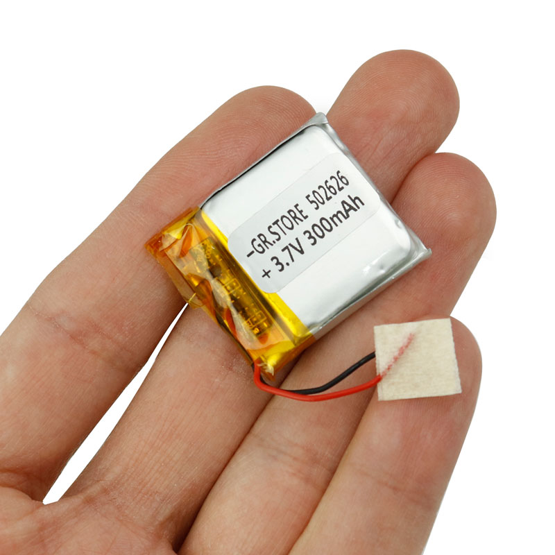 باتری لیتیوم 300mAh 24*24*5mm 502626