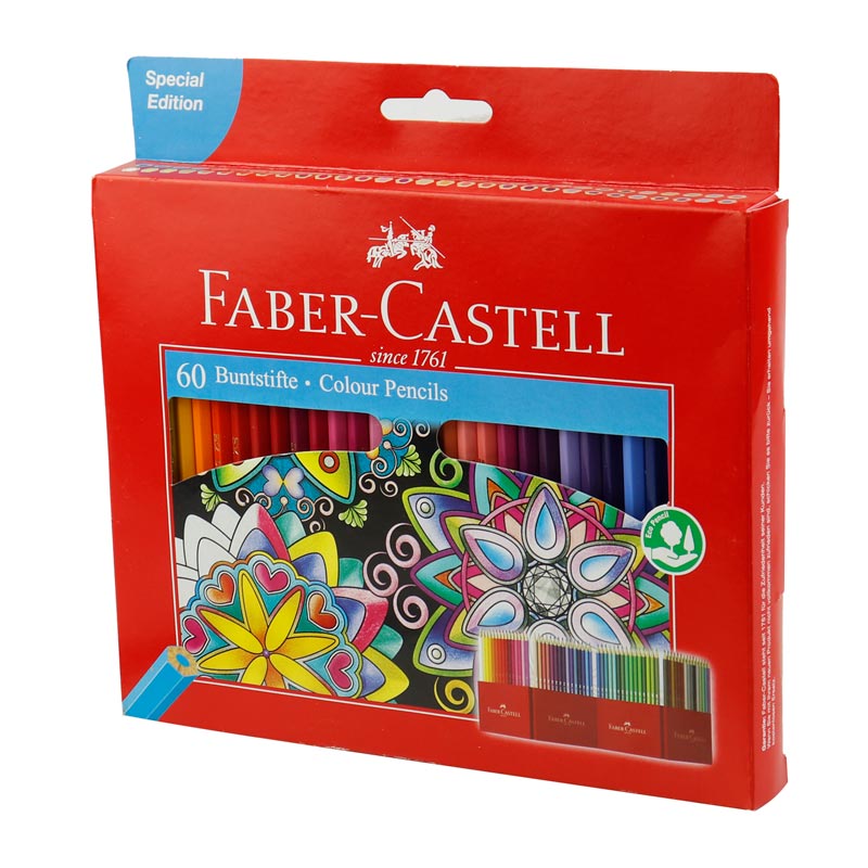 مداد رنگی ۶۰ رنگ فابر کاستل Faber-Castell 111260