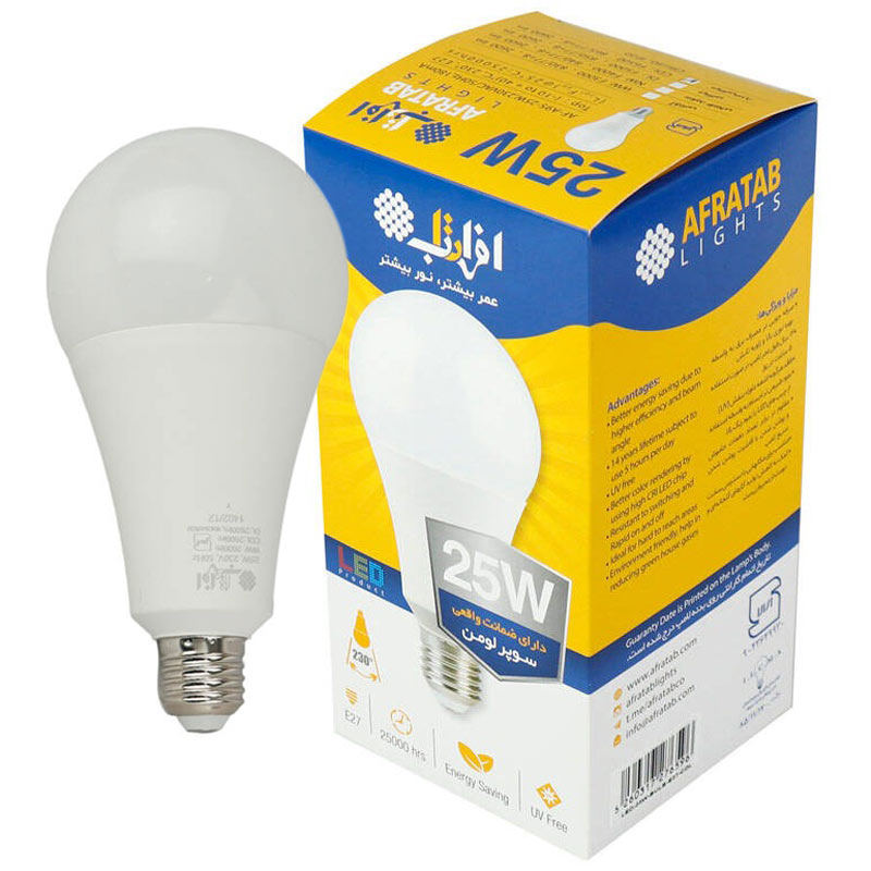 لامپ ال ای دی حبابی 25 وات افراتاب AF-A95-25W پایه E27