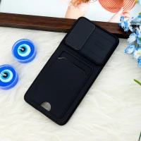 قاب ضد ضربه جاکارتی دار محافظ لنز کشویی کلاسیک Xiaomi Redmi Note 11 Pro مشکی