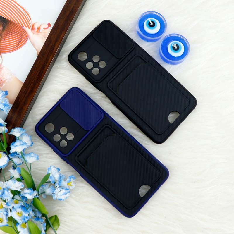 قاب ضد ضربه جاکارتی دار محافظ لنز کشویی کلاسیک Xiaomi Poco M4 Pro