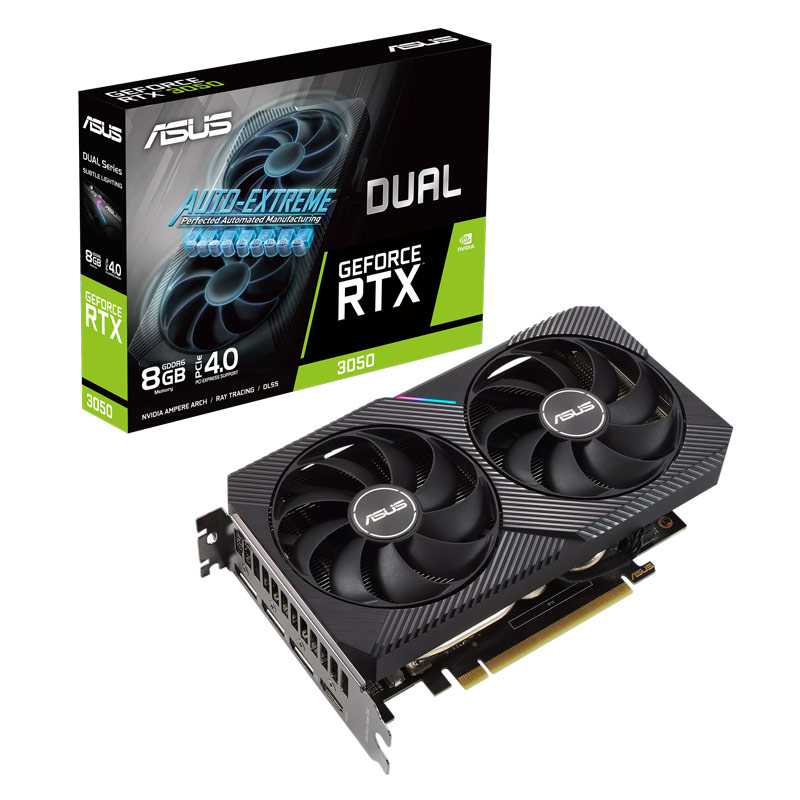 کارت گرافیک Asus Dual GeForce RTX3050 8GB GDDR6 128Bit