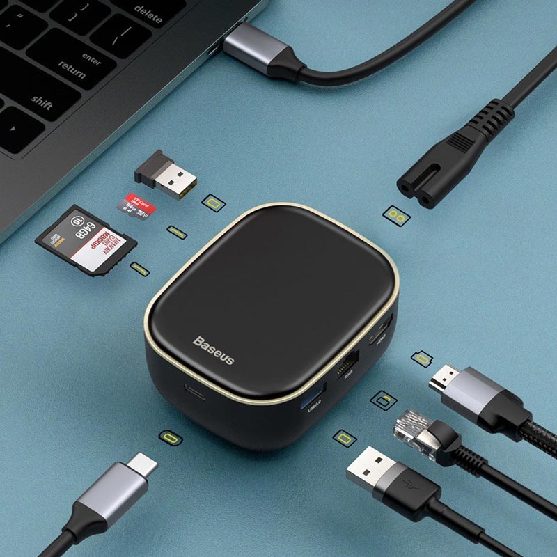 هاب 8 پورت Type-C باسئوس Multifunctional CAHUB-AC