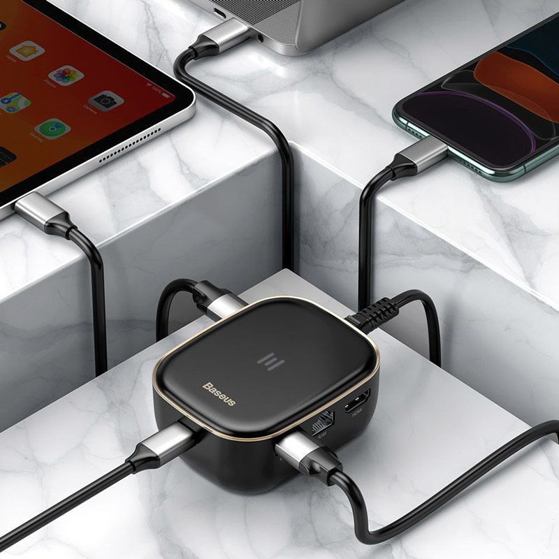 هاب 8 پورت Type-C باسئوس Multifunctional CAHUB-AC