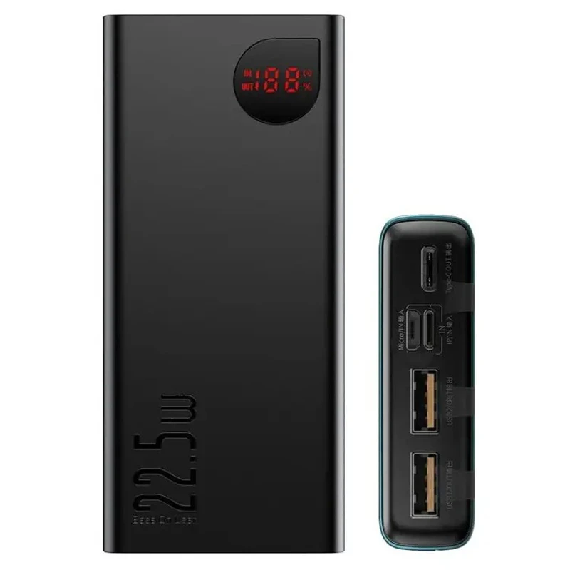 پاور بانک فست شارژ باسئوس PPADM10S QC3.0 PD 22.5W ظرفیت 10000 میلی آمپر ساعت