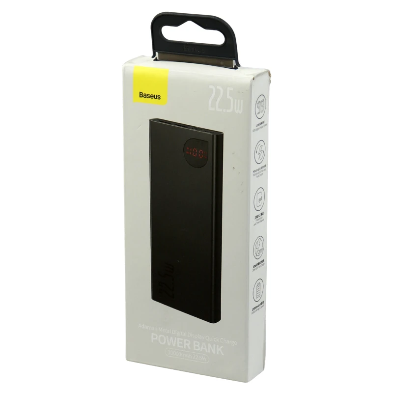 پاور بانک فست شارژ باسئوس PPADM10S QC3.0 PD 22.5W ظرفیت 10000 میلی آمپر ساعت