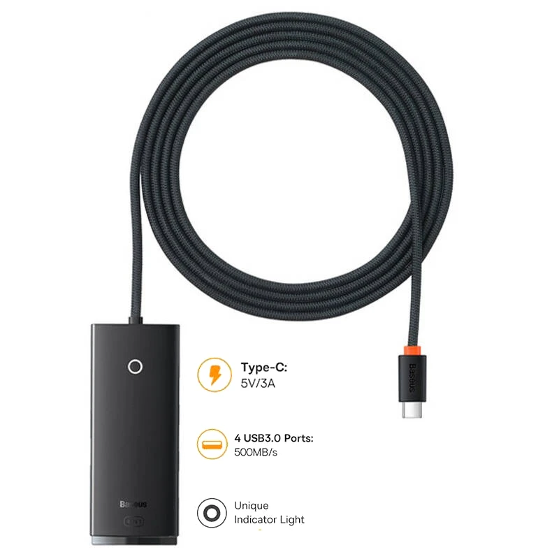 هاب 5 پورت Type-C باسئوس WKQX030501