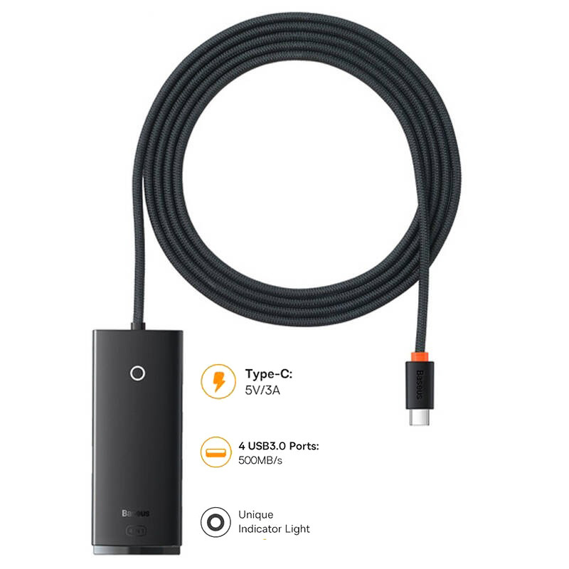 هاب 5 پورت Type-C باسئوس WKQX030501
