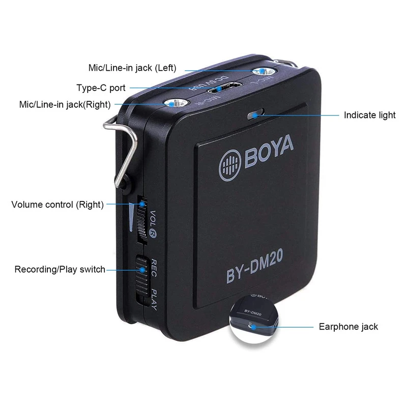 میکروفون یقه ای Boya BY-DM20