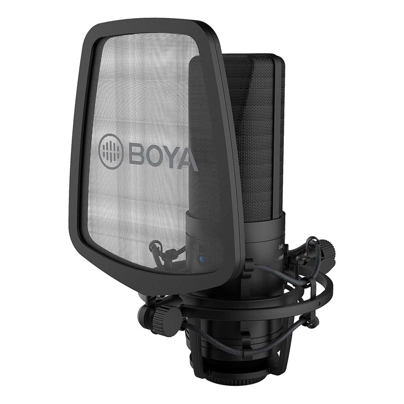 میکروفون کندانسور Boya BY-M1000 + پاپ فیلتر