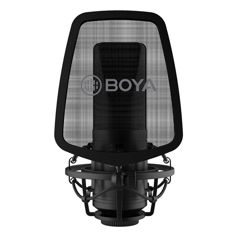 میکروفون کندانسور Boya BY-M1000 + پاپ فیلتر