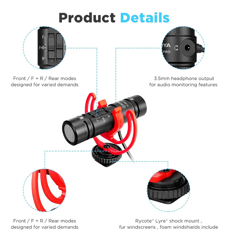 میکروفون شاتگان Boya BY-MM1 PRO