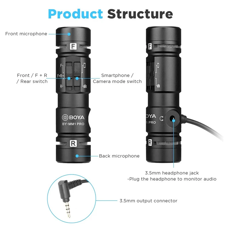 میکروفون شاتگان Boya BY-MM1 PRO