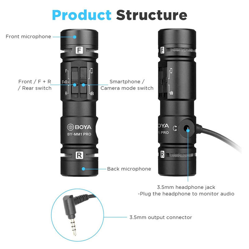 میکروفون شاتگان Boya BY-MM1 PRO