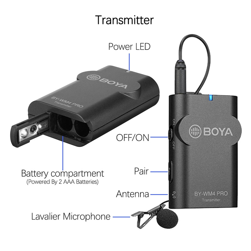 میکروفون یقه ای بی سیم Boya BY-WM4 Pro-K2