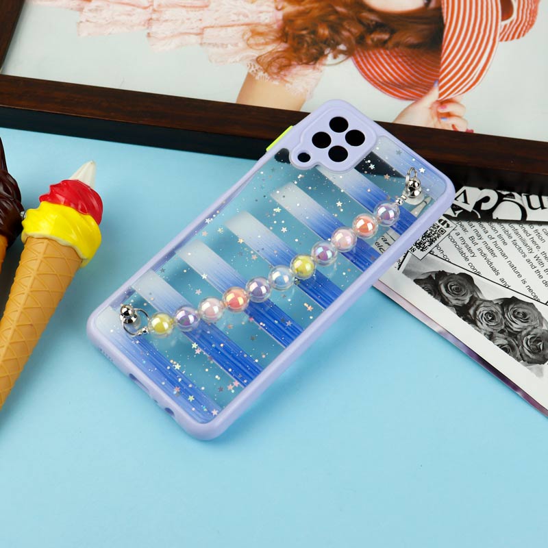 قاب فانتزی بند مرواریدی محافظ لنزدار Samsung Galaxy A12