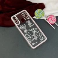 قاب عروسکی خرس نقره ای محافظ لنزدار Samsung Galaxy A20s