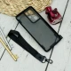 قاب PC Carbon محافظ لنز دار + بند آویز Samsung Galaxy S21 Ultra