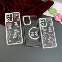 قاب عروسکی خرس نقره ای محافظ لنزدار Xiaomi Poco X3 GT