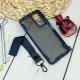 قاب PC Carbon محافظ لنز دار + بند آویز Xiaomi Redmi Note 11