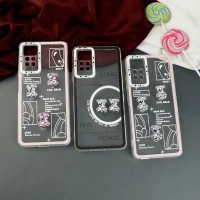 قاب عروسکی خرس نقره ای محافظ لنزدار Xiaomi Redmi Note 11 Pro