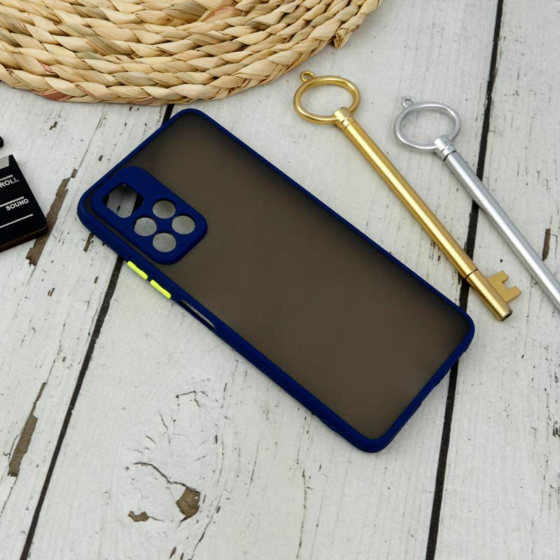 قاب PC مات محافظ لنز دار Xiaomi Redmi Note 11 5G (China) سرمه ای