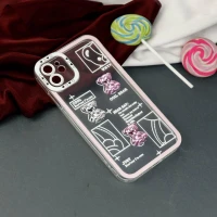 قاب عروسکی خرس نقره ای محافظ لنزدار iPhone 11