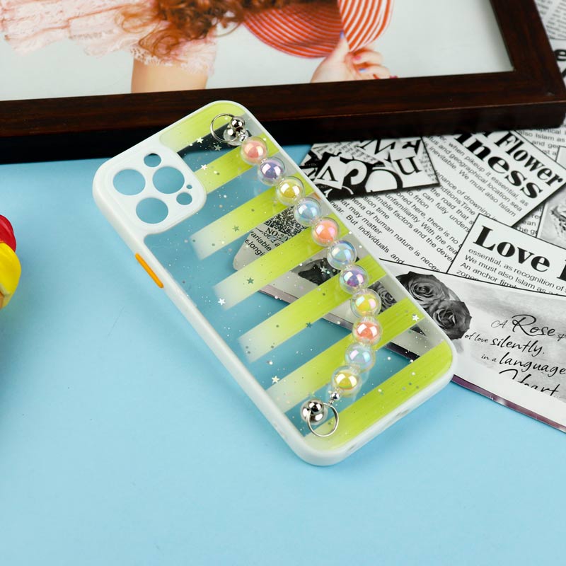 قاب فانتزی بند مرواریدی محافظ لنزدار iPhone 12 Pro