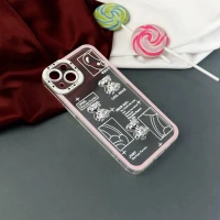 قاب عروسکی خرس نقره ای محافظ لنزدار iPhone 13