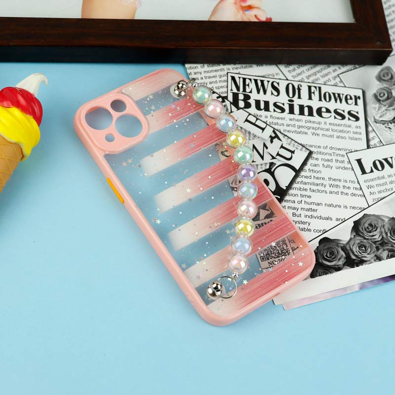 قاب فانتزی بند مرواریدی محافظ لنزدار iPhone 13