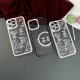 قاب عروسکی خرس نقره ای محافظ لنزدار iPhone 13 Pro Max