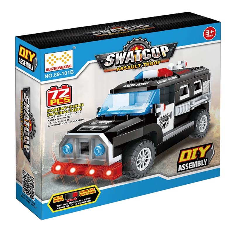 لگو ماشین پلیس 72 تکه DIY Swatcop کد 89-101B