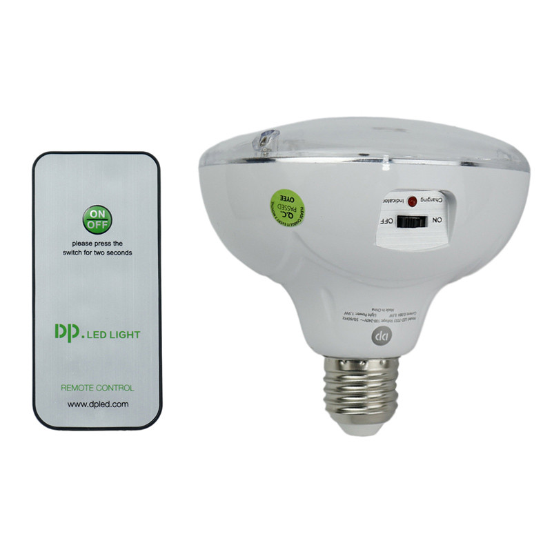 لامپ شارژی DP.LED Light LED-7033 E27 1.9W + ریموت کنترل