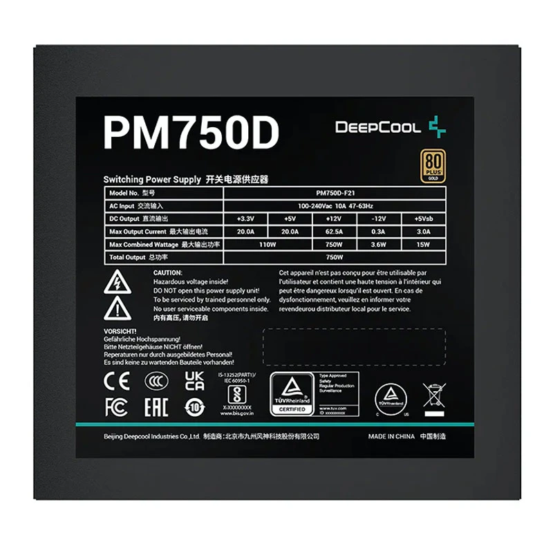پاور 750 وات دیپ کول DeepCool PM750D Gold