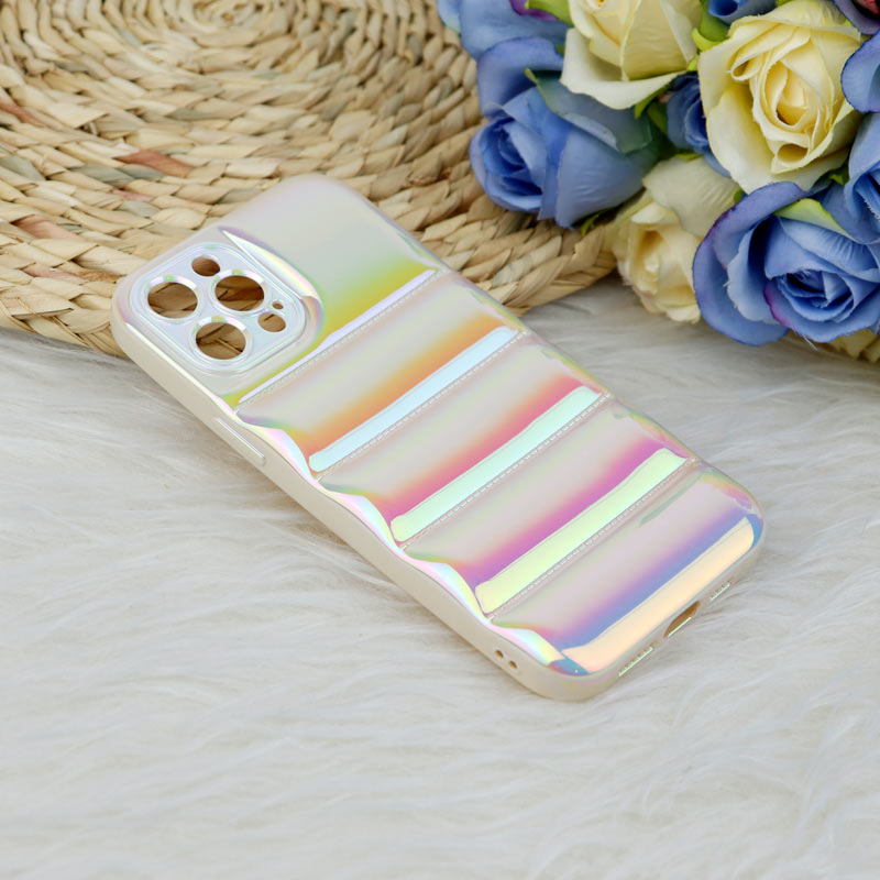 قاب پافر هولوگرامی ژله ای محافظ لنزدار iPhone 12 Pro Max