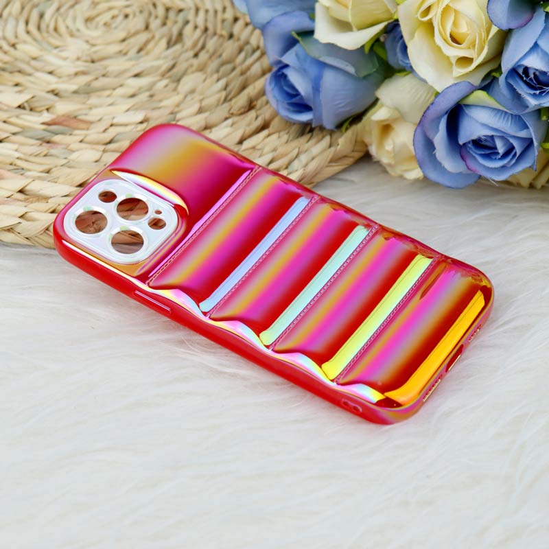قاب پافر هولوگرامی ژله ای محافظ لنزدار iPhone 12 Pro Max