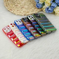 قاب پافر هولوگرامی ژله ای محافظ لنزدار iPhone 12 Pro Max