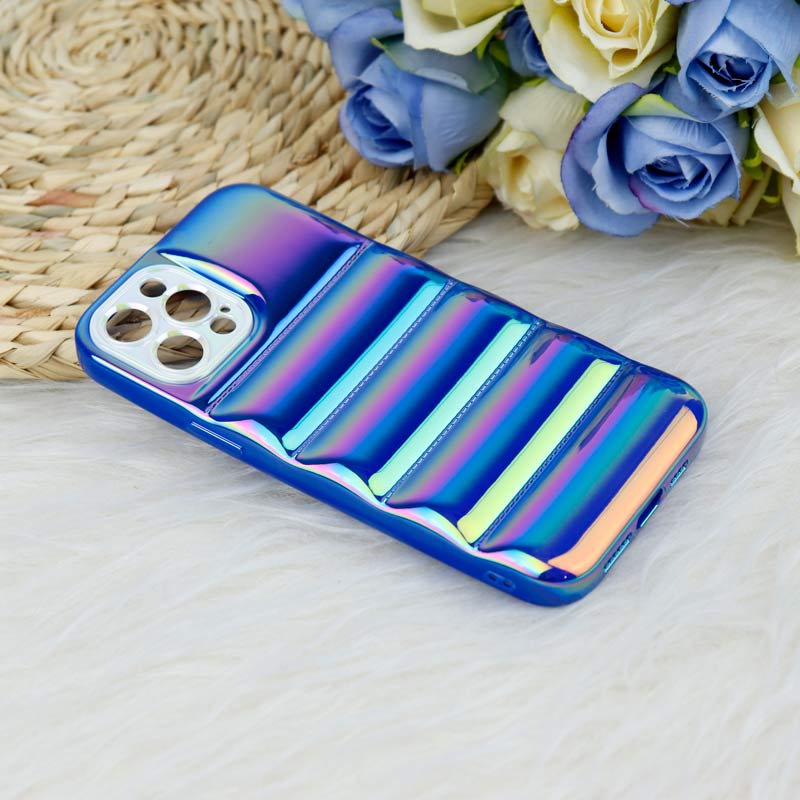 قاب پافر هولوگرامی ژله ای محافظ لنزدار iPhone 12 Pro Max