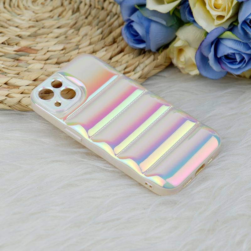قاب پافر هولوگرامی ژله ای محافظ لنزدار iPhone 13