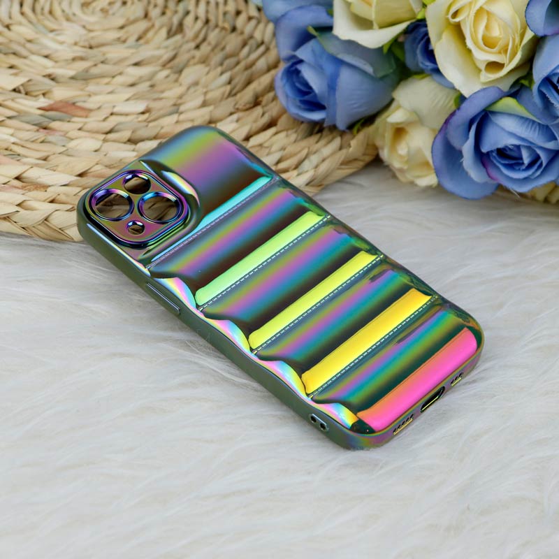 قاب پافر هولوگرامی ژله ای محافظ لنزدار iPhone 13