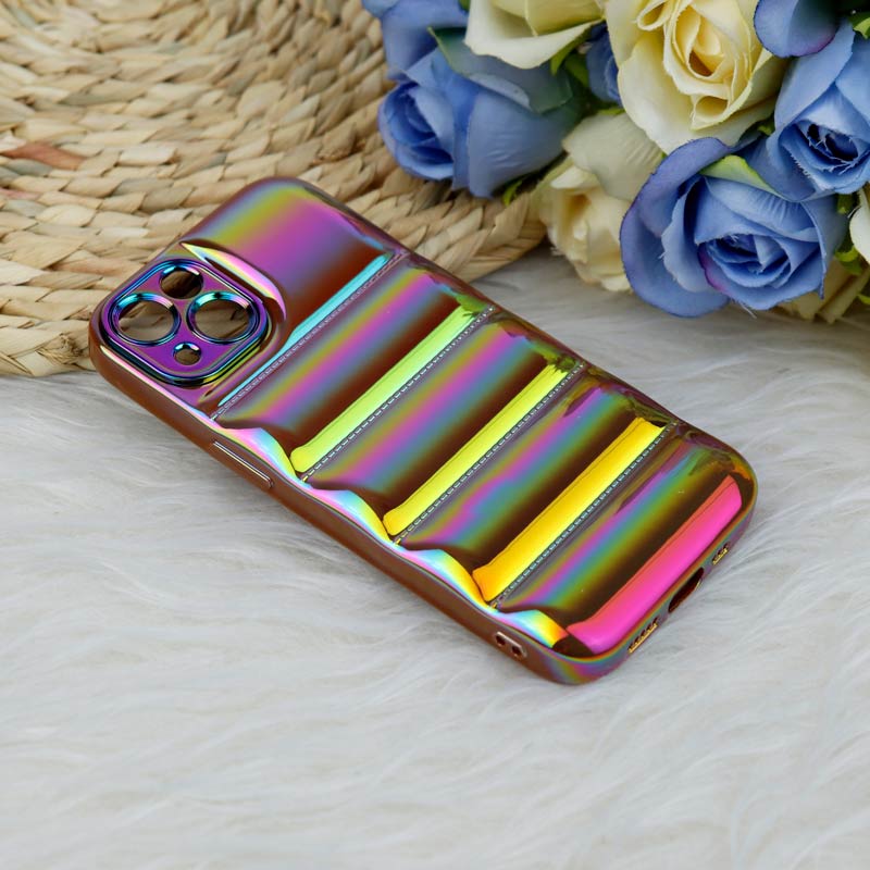 قاب پافر هولوگرامی ژله ای محافظ لنزدار iPhone 13