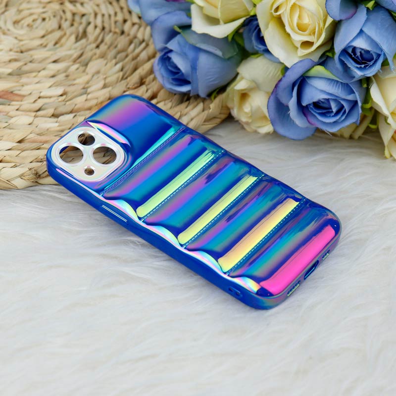 قاب پافر هولوگرامی ژله ای محافظ لنزدار iPhone 13