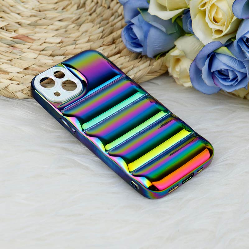 قاب پافر هولوگرامی ژله ای محافظ لنزدار iPhone 13